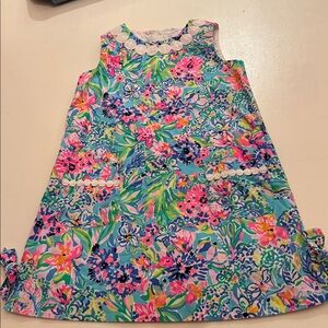 Lily Pulitzer girls dress size 6 pink blue green floral like new